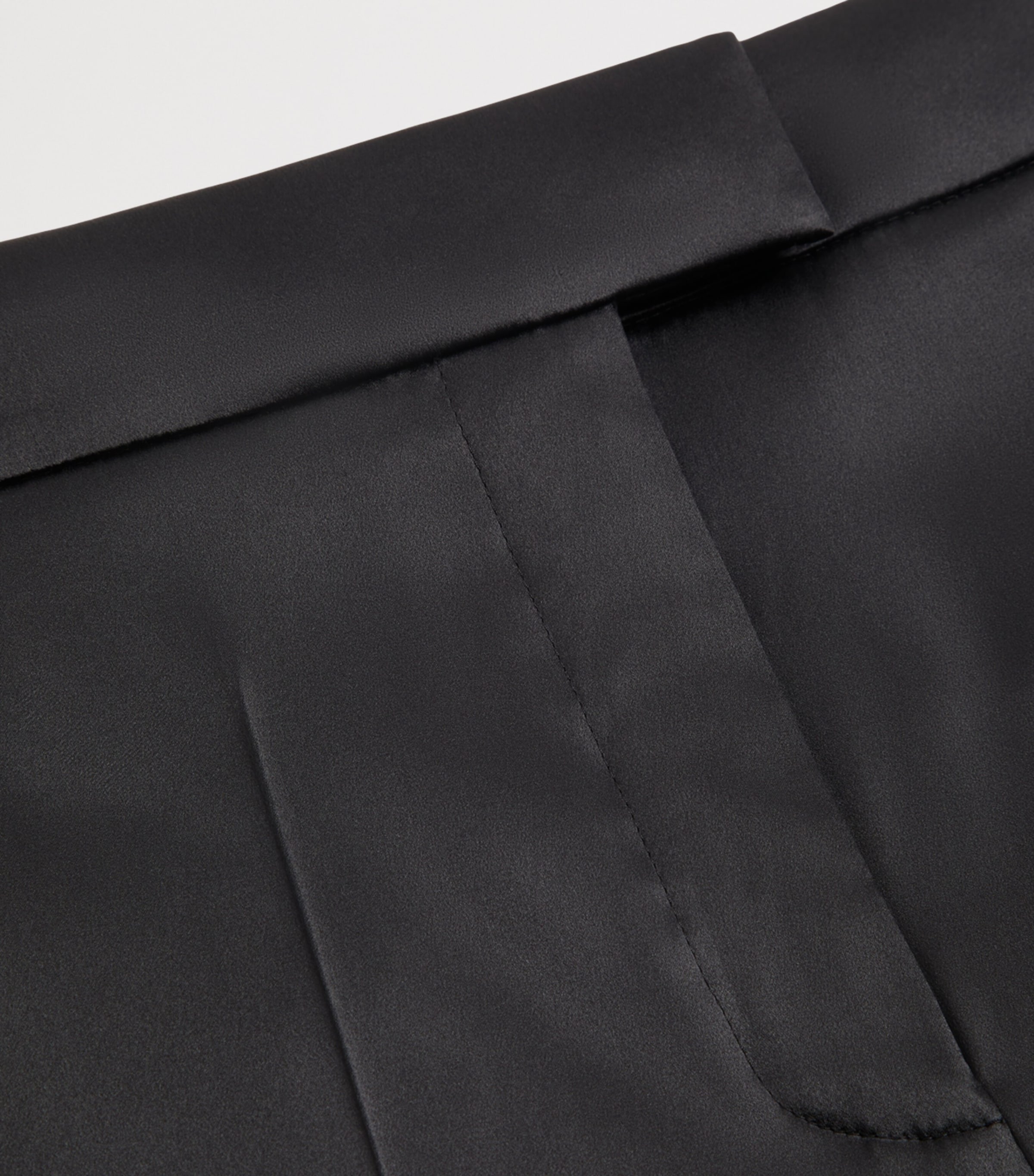Valentino Womens Stretch-Silk Pleated Trousers Image 3