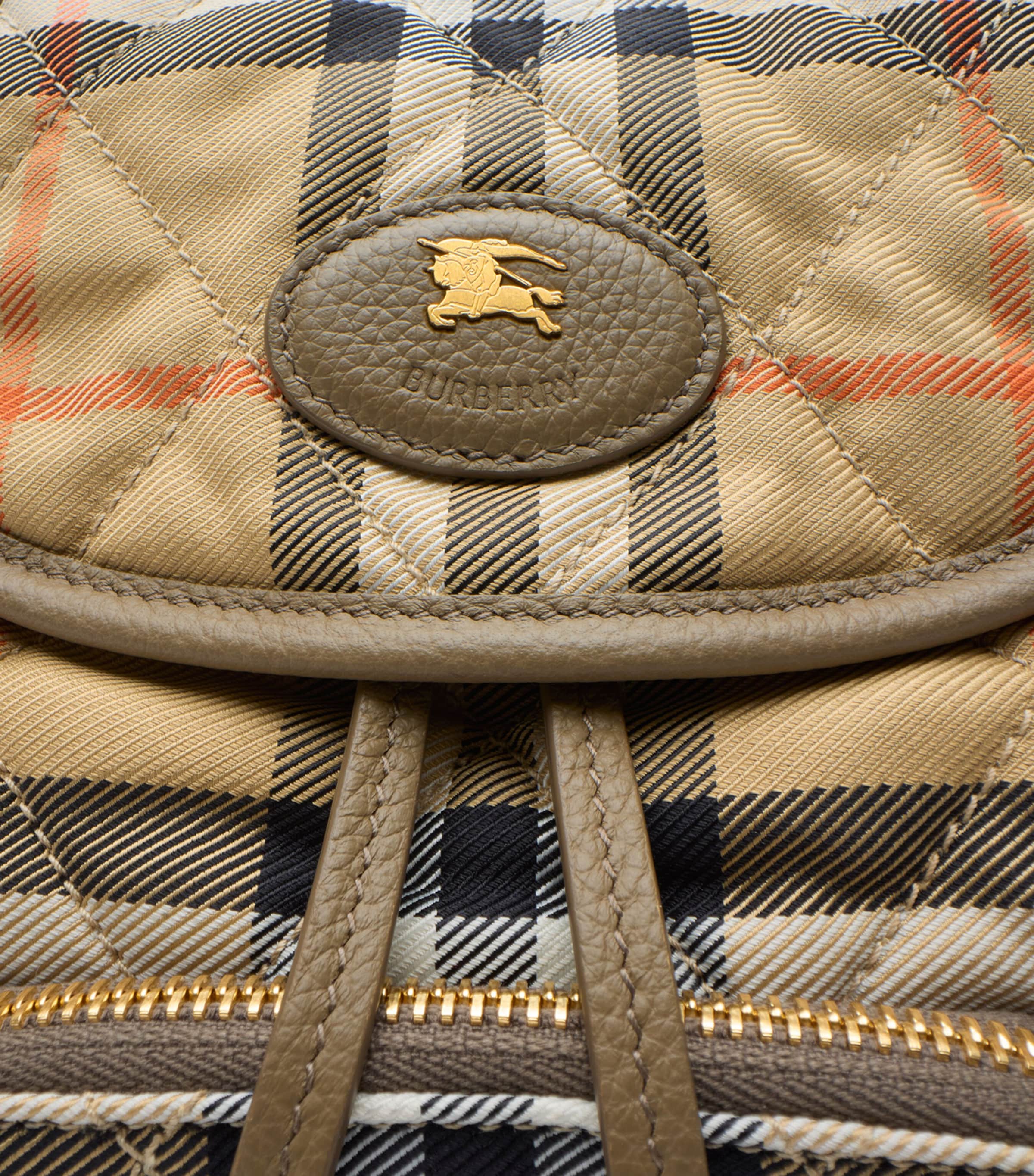 Mini Check Horseshoe Backpack SAND Image 5