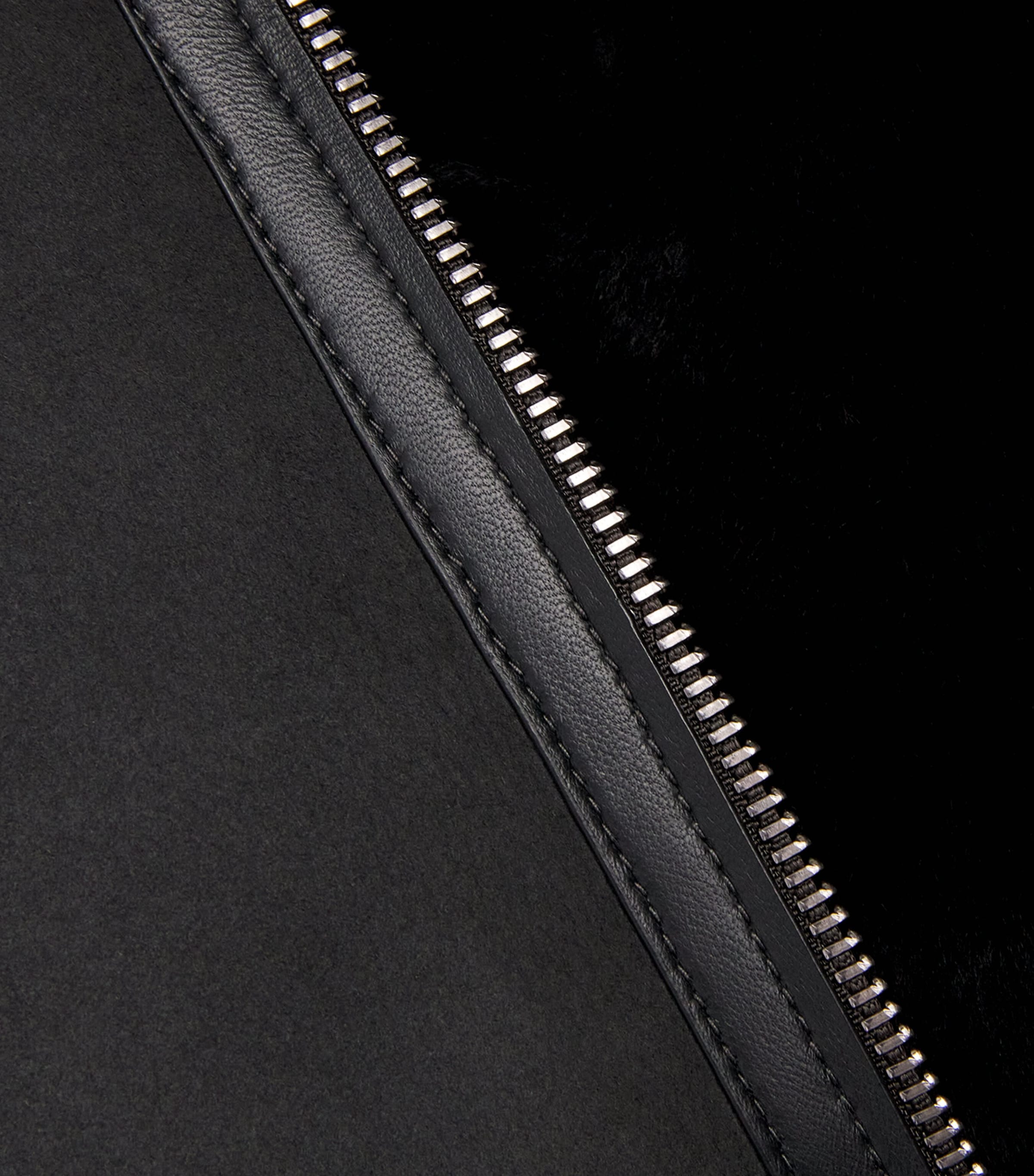 Suede Shearling Bomber Jacket 31 GREY Image 5