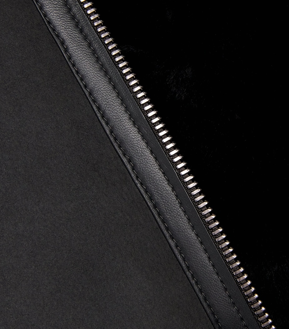 Suede Shearling Bomber Jacket 31 GREY Image 5