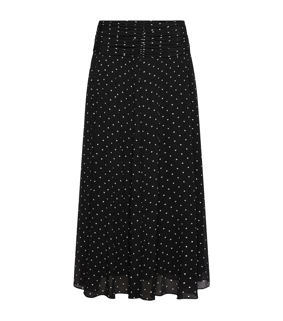 Marella Womens Polka-Dot Maxi Skirt Black Image 1