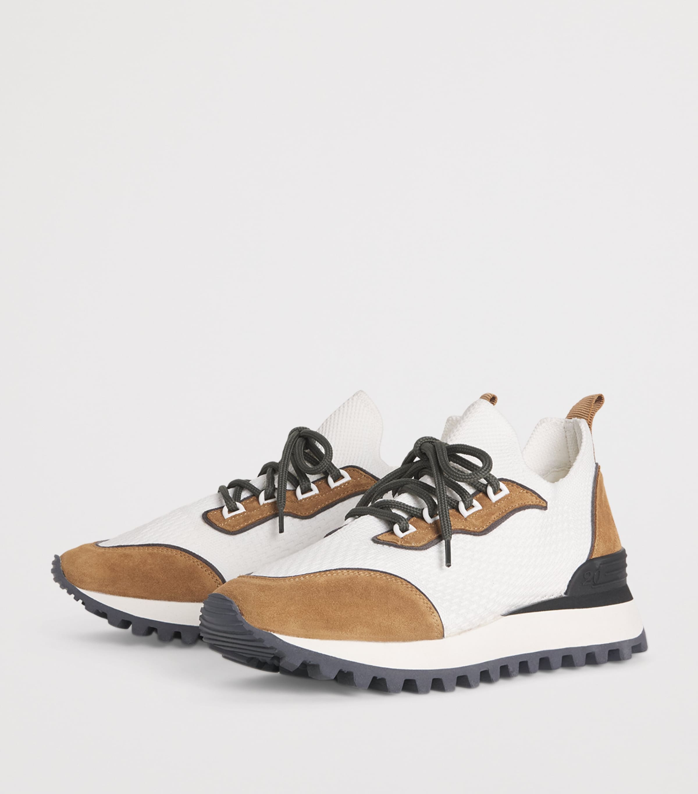 Leather Mesh Sneakers CARBONE Image 3