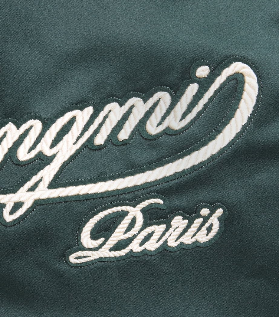 Wooyoungmi Mens Logo Baseball Jacket Fresh Green Image 6