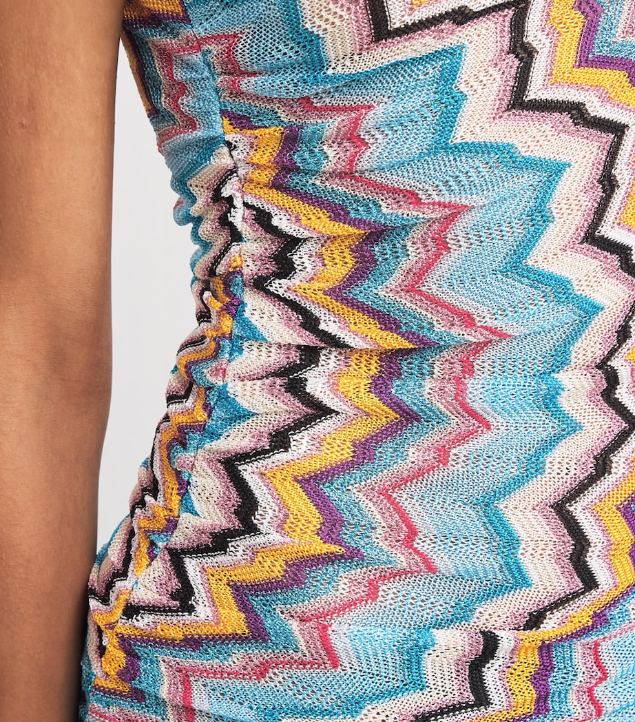 Metallic-Knit Mini Dress S72LG MULTICOLOR Image 6