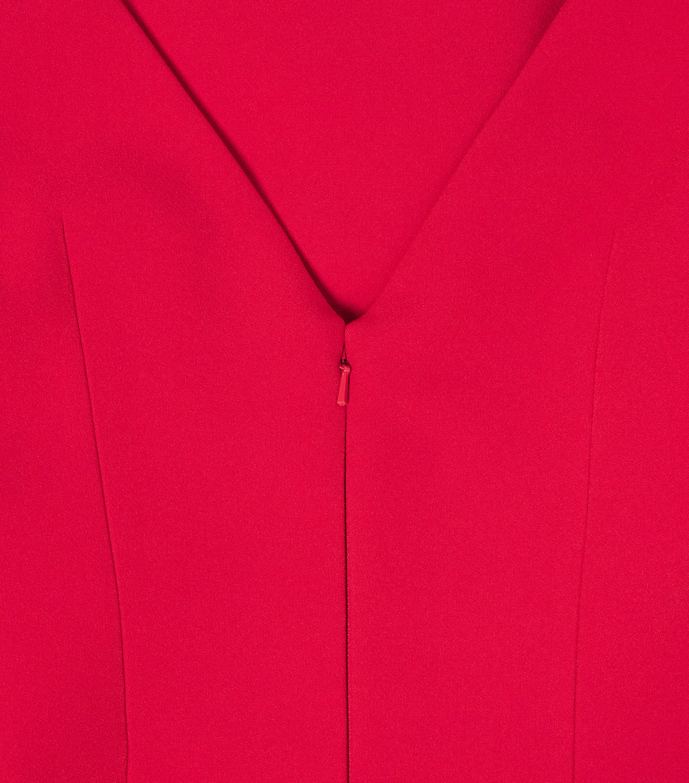 Crepe Sloane Gown LACQR RED ON CRIMSON Image 5