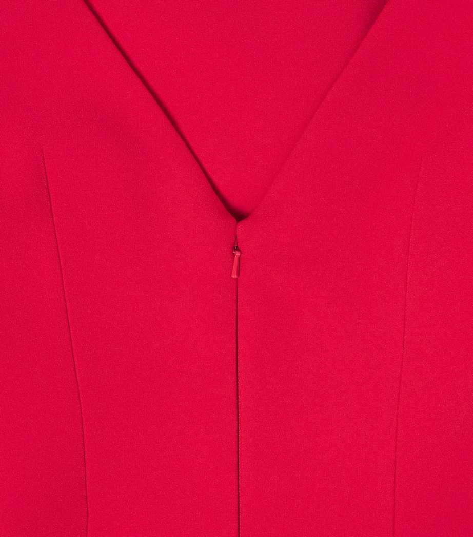 Crepe Sloane Gown LACQR RED ON CRIMSON Image 5