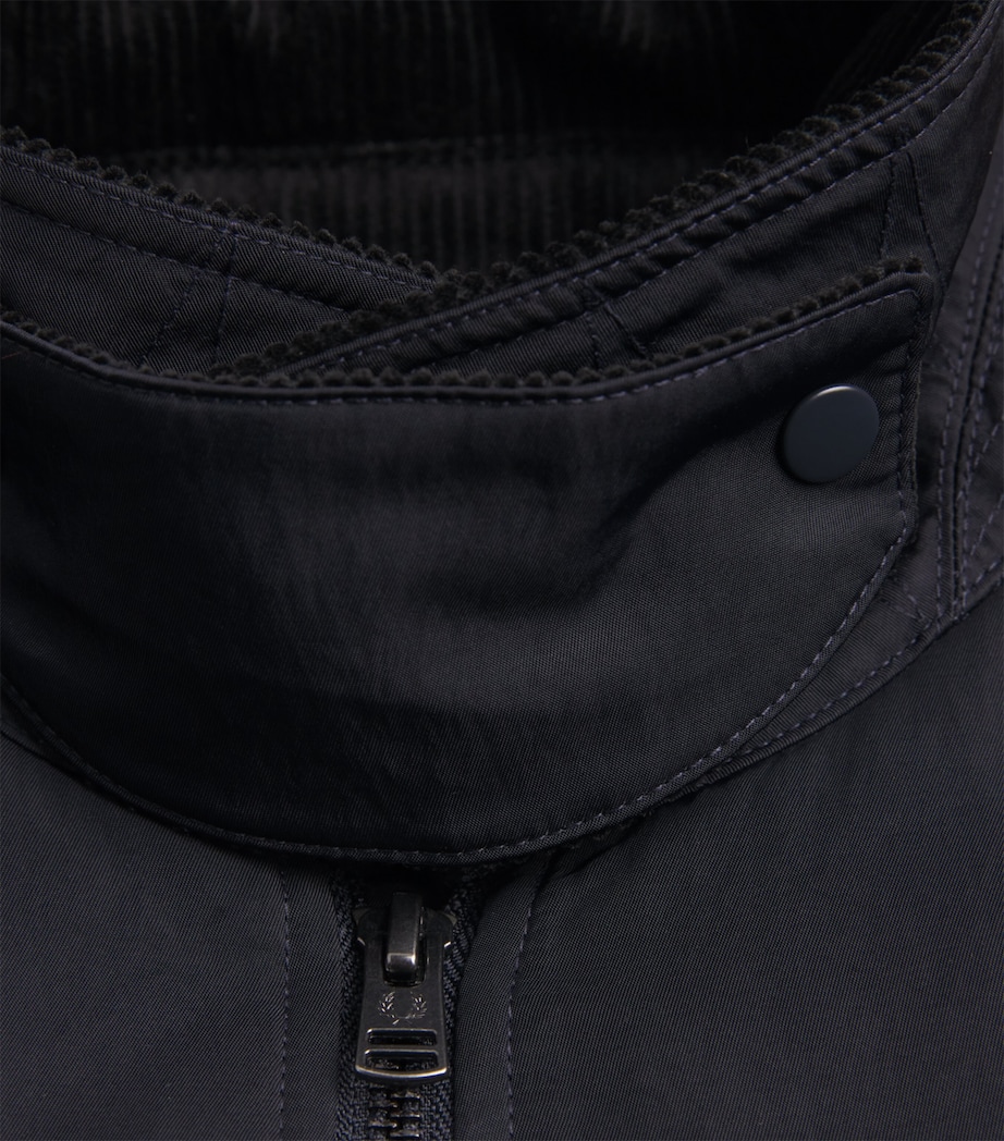 Fred Perry Mens Padded Caban Jacket Navy Image 6