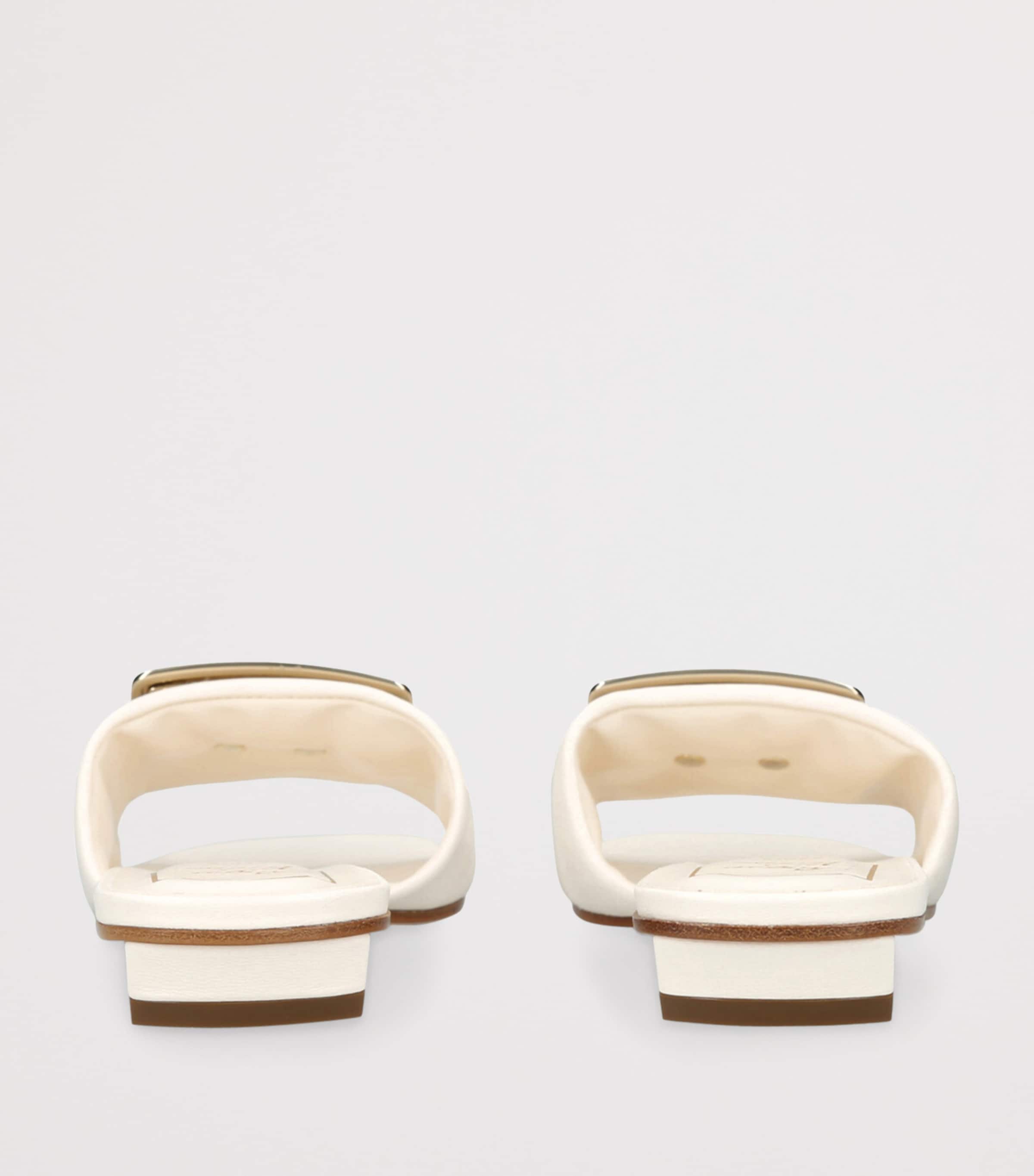 Roger Vivier Leather Belle Vivier Mules 20 Bone Image 2