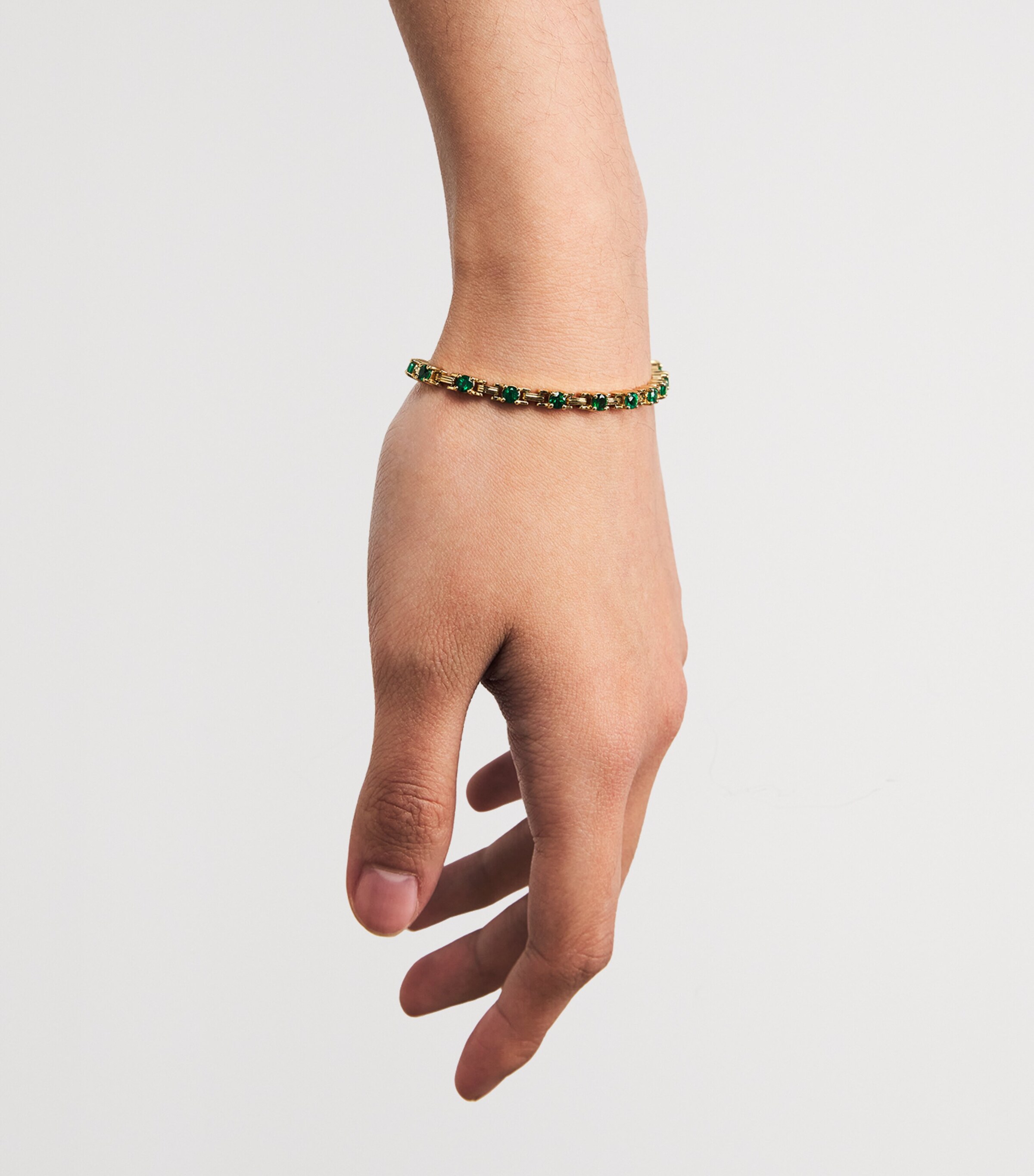 Large Yellow Gold and Emerald Pirouette Bracelet YELLOW GOLD Image 2