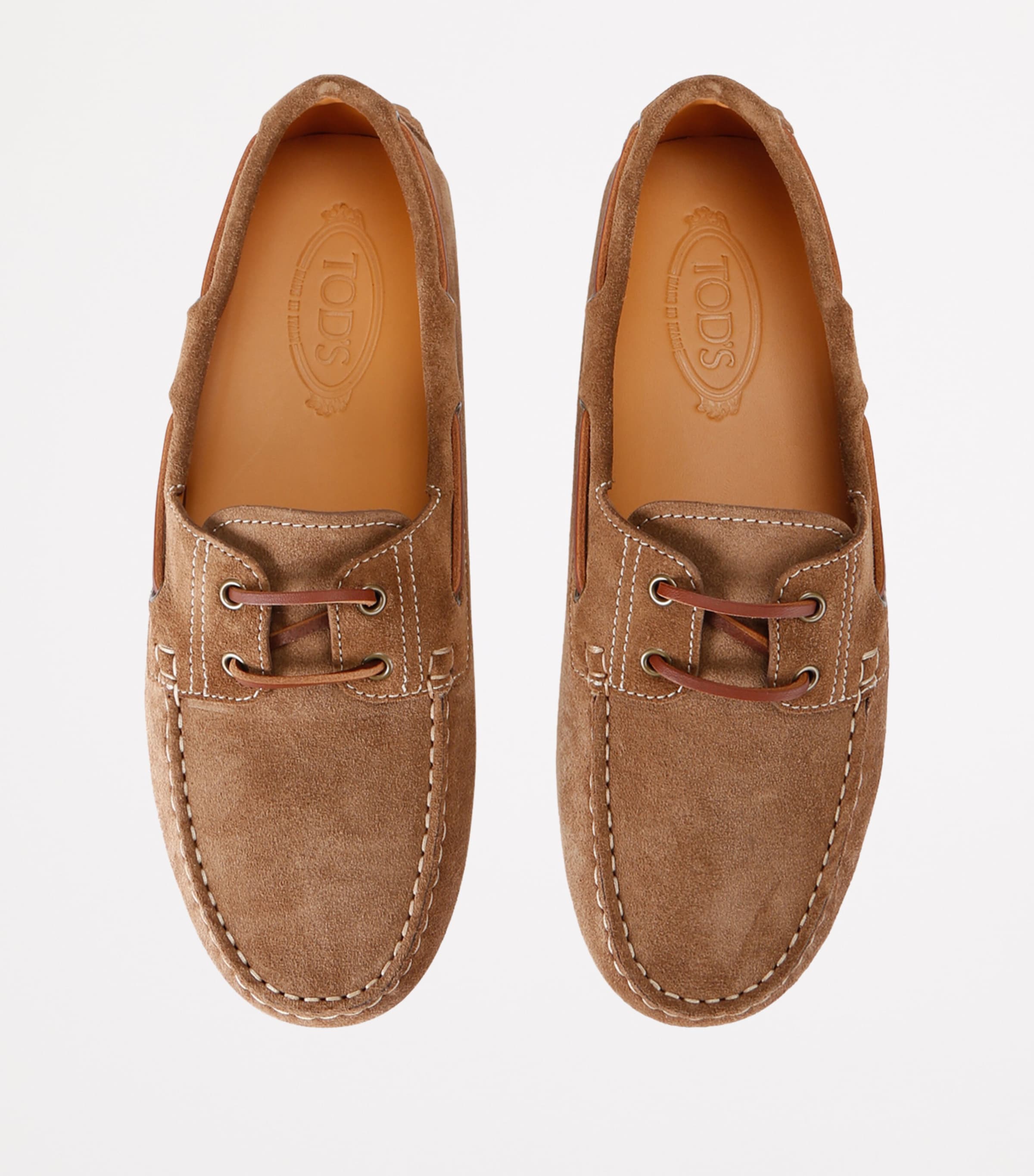 Tod's Brown Suede Gommino Driving Shoes | Harrods UK