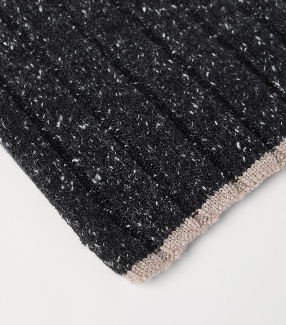 Cashmere Flecked Rib-Knit Scarf CBF68 Image 2