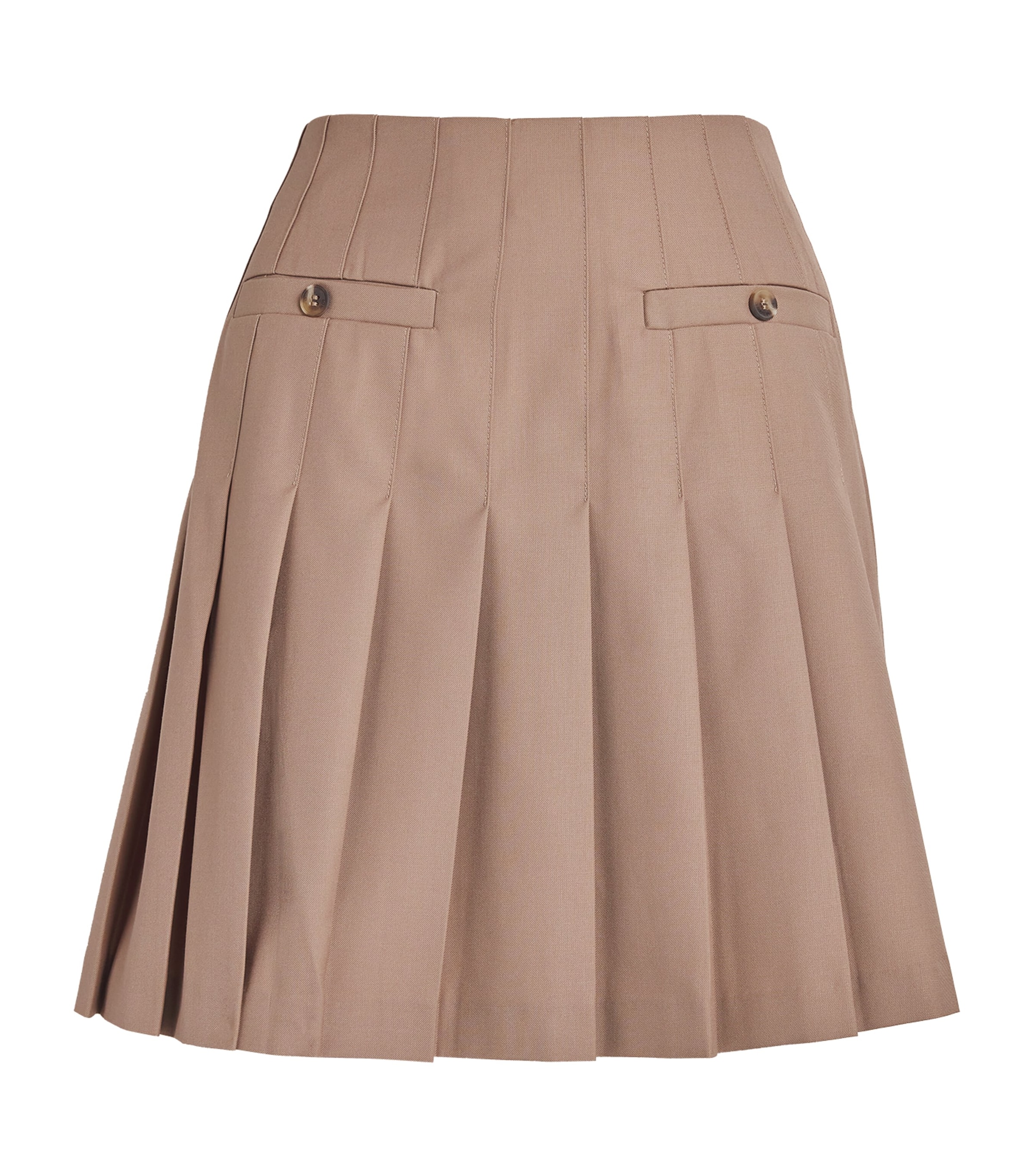 Shop Claudie Pierlot Pleated Mini Skirt In Neutral