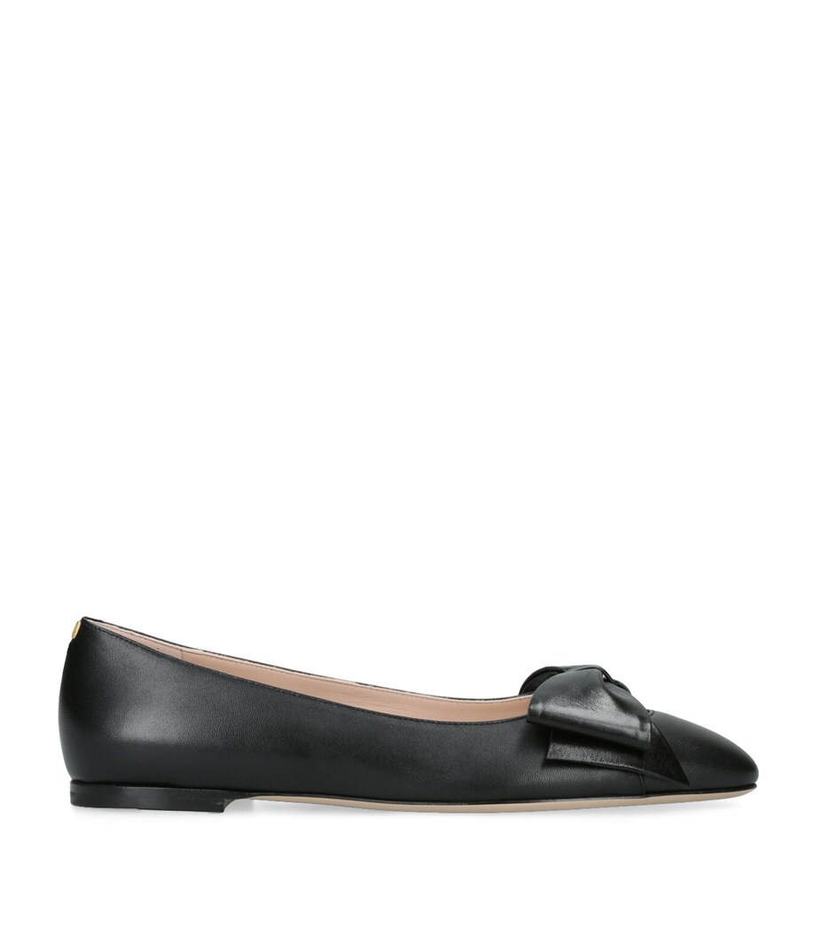 Valentino Garavani Leather Bowow Ballet Flats Black/comb Image 1