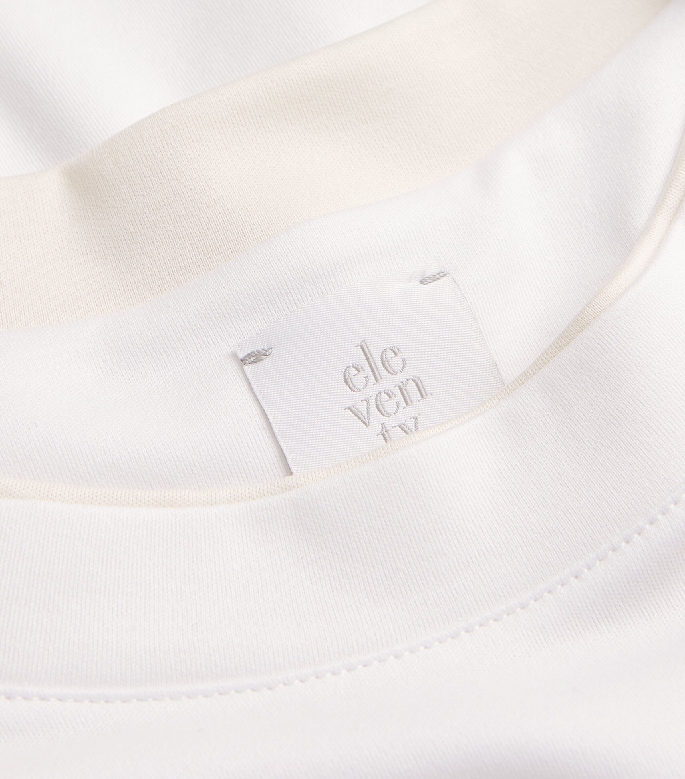 Eleventy Womens Cotton Layered T-Shirt Bianco E Avorio Image 6