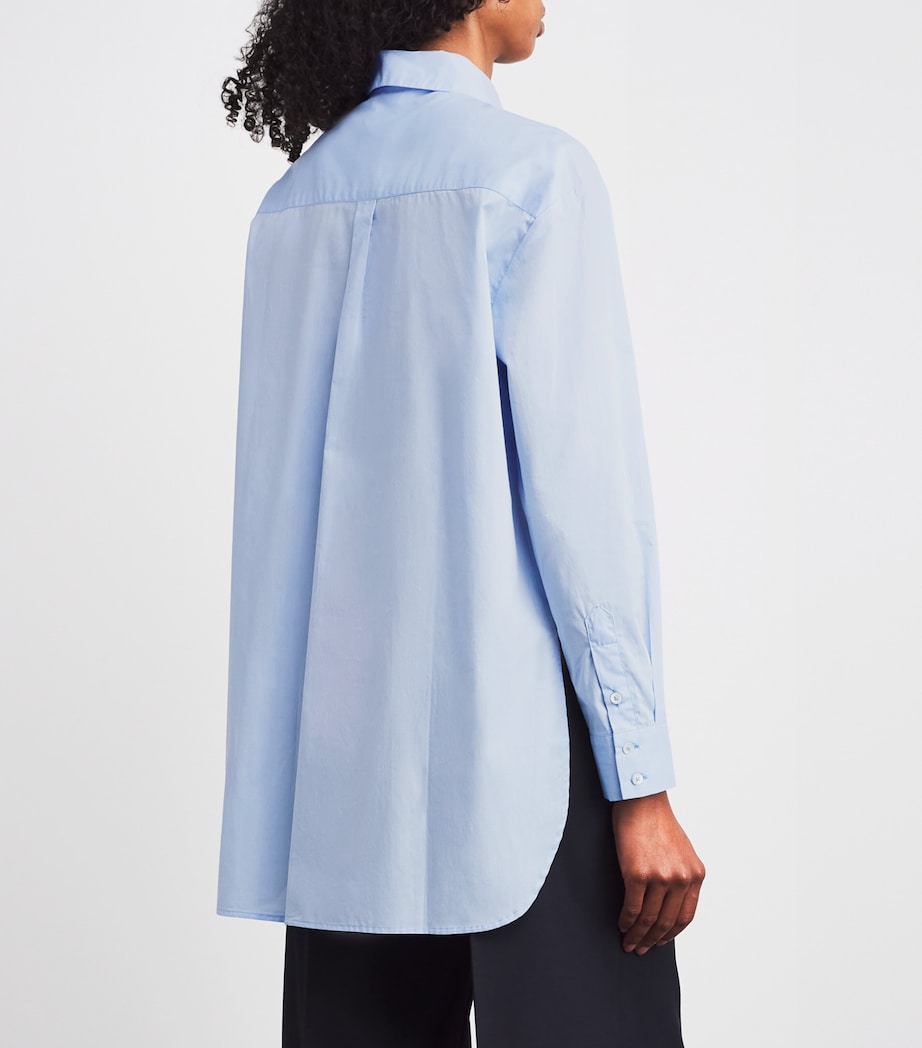 Cotton Long-Sleeve Shirt LIGHT BLUE Image 4