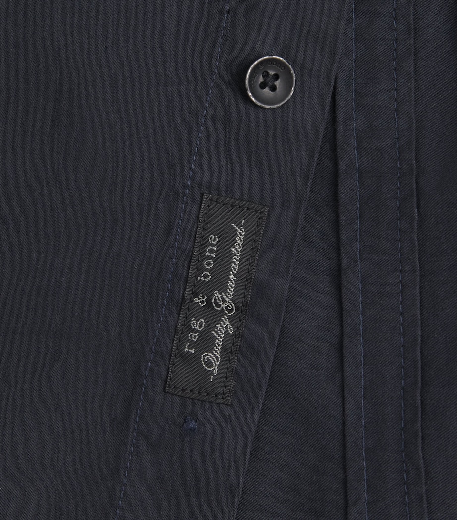 Rag & Bone Mens Cotton-Lyocell Tomlin Shirt Stel Blue Image 6