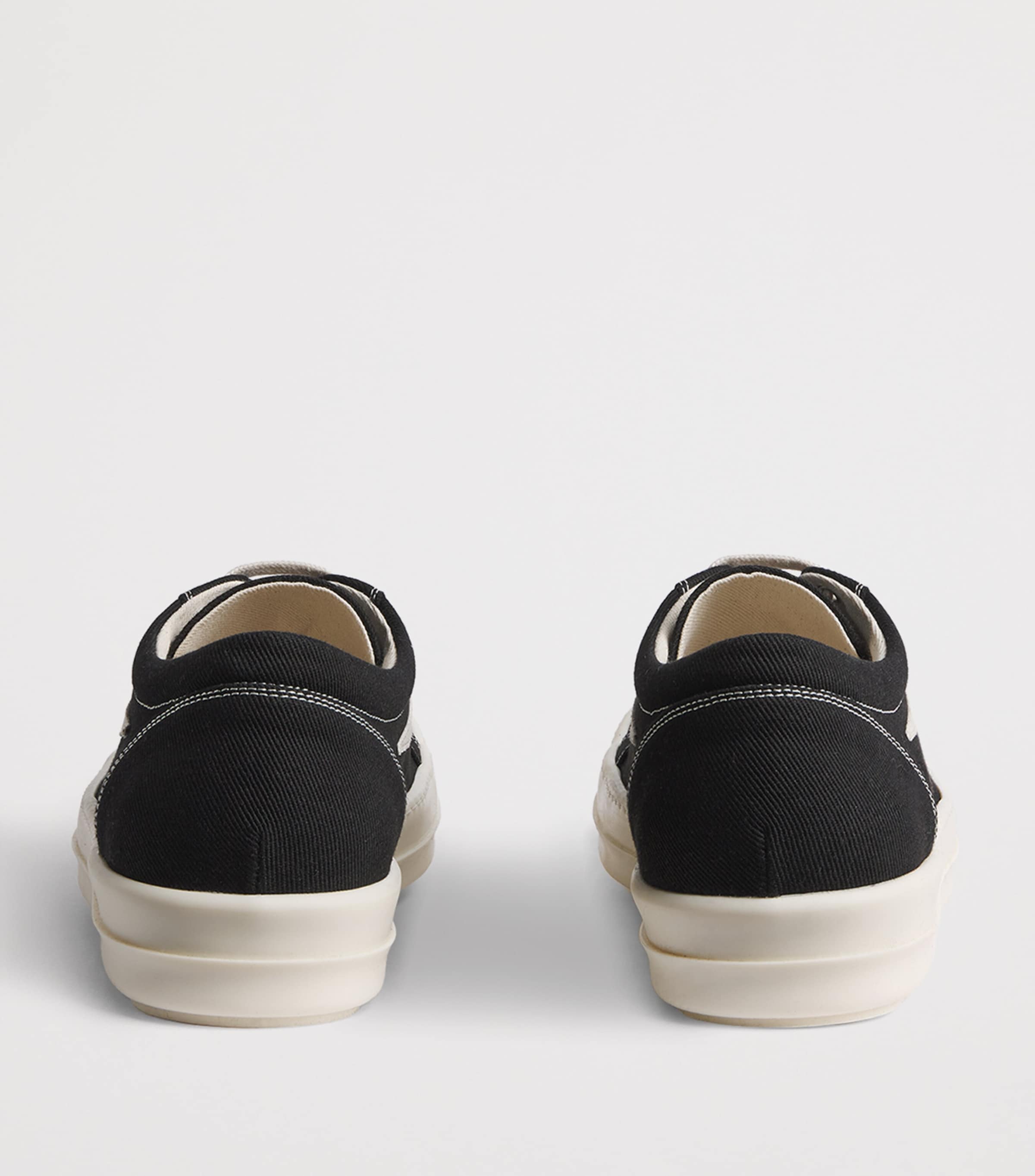 Rick Owens Canvas Vintage Sneakers Blk/milk/milk Image 5
