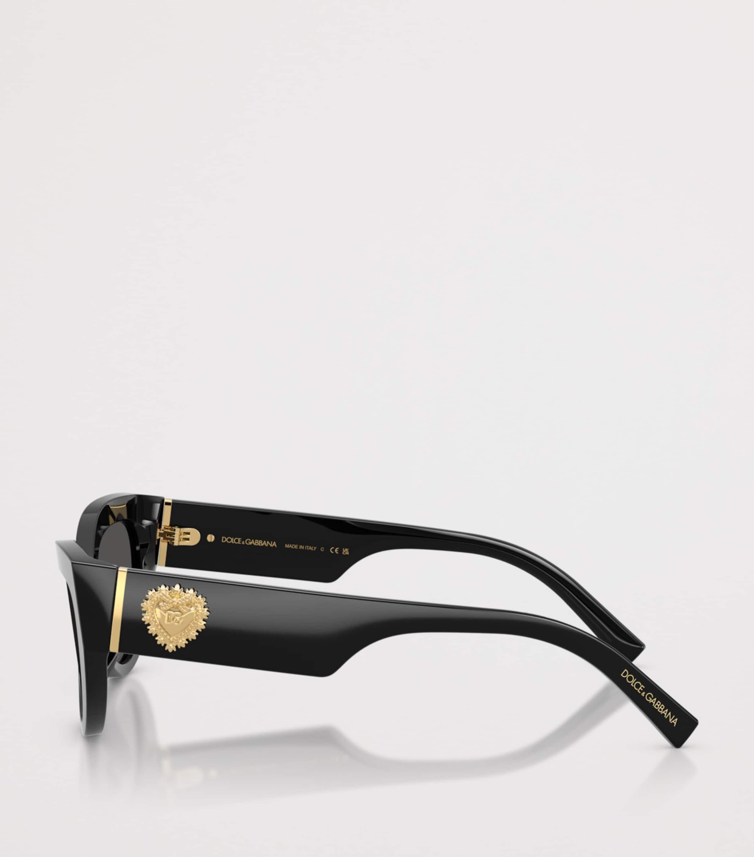 Dolce & Gabbana Devotion Sunglasses In Black