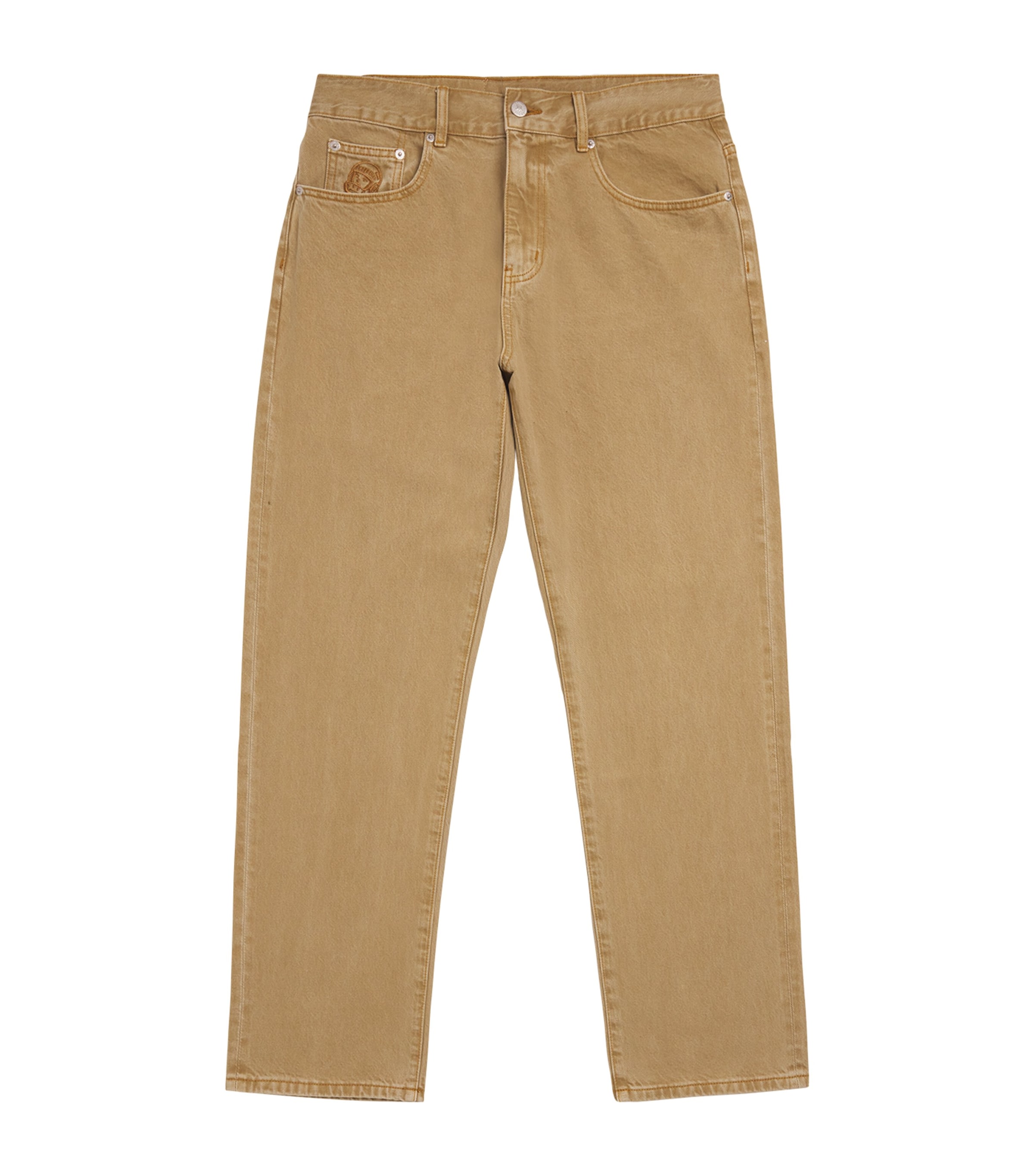 Billionaire Boys Club Logo Embroidery Selvedge Jeans In Beige