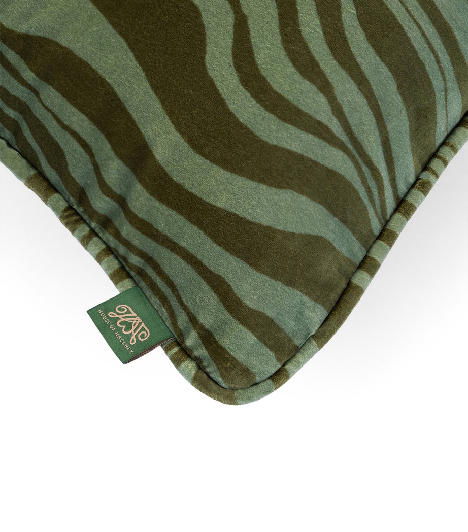 Velvet Piped Dazzle Cushion (45cm x 45cm) GREEN/BLUE Image 2