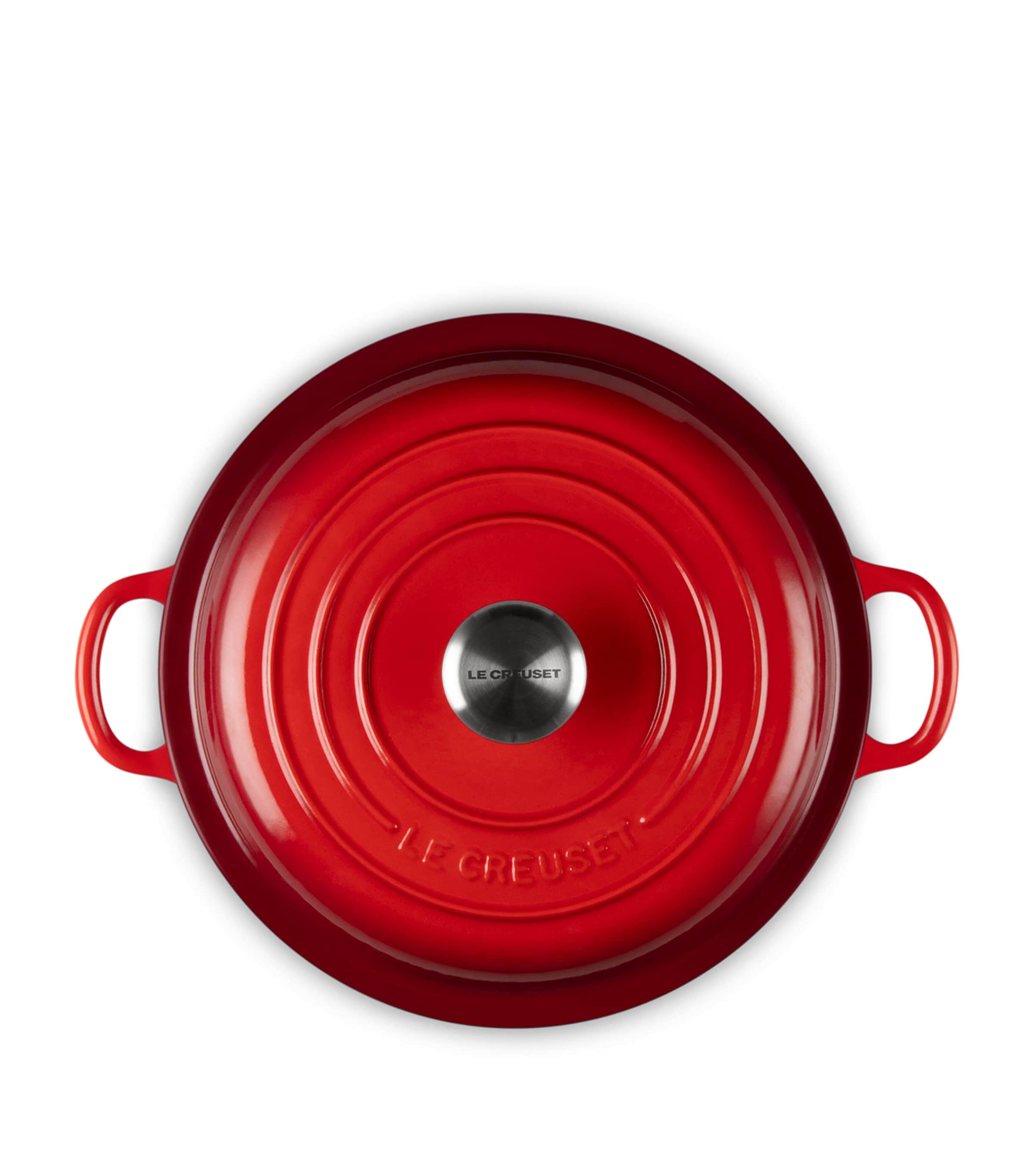 Le Creuset Cast Iron Shallow Casserole Dish (22cm) Cerise Image 5