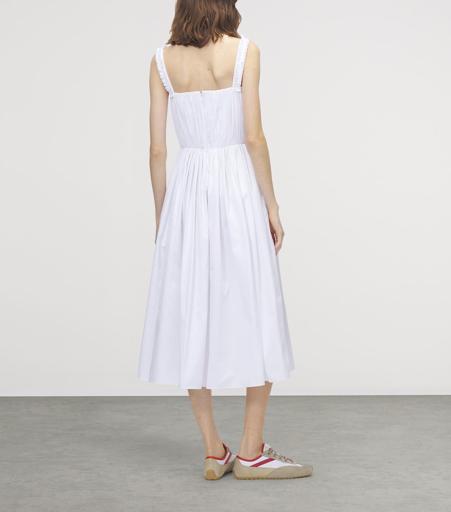 McQueen Womens Cotton Stripe Midi Dress Image 3
