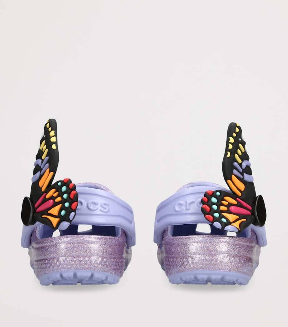 Classic Glitter Butterfly Clogs PURPLE Image 2