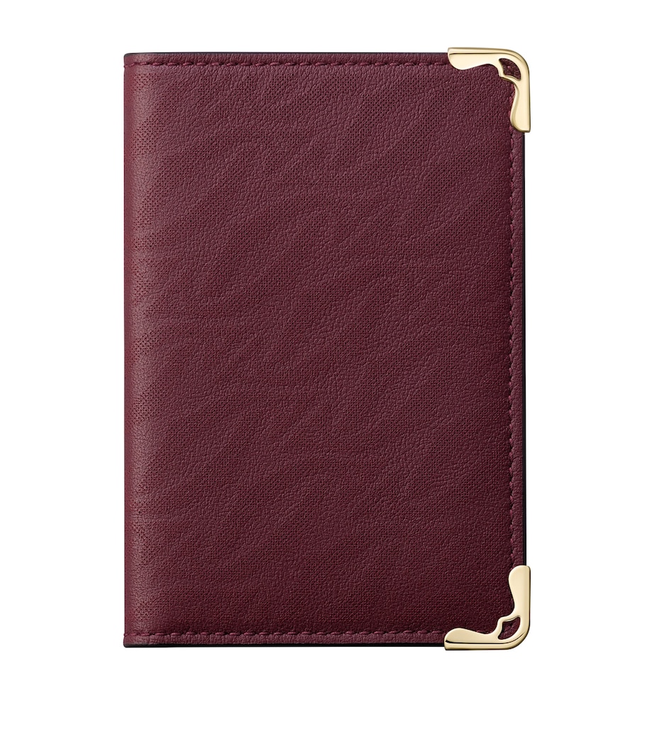 Leather Must de Cartier Card Holder BURGANDY Image 1