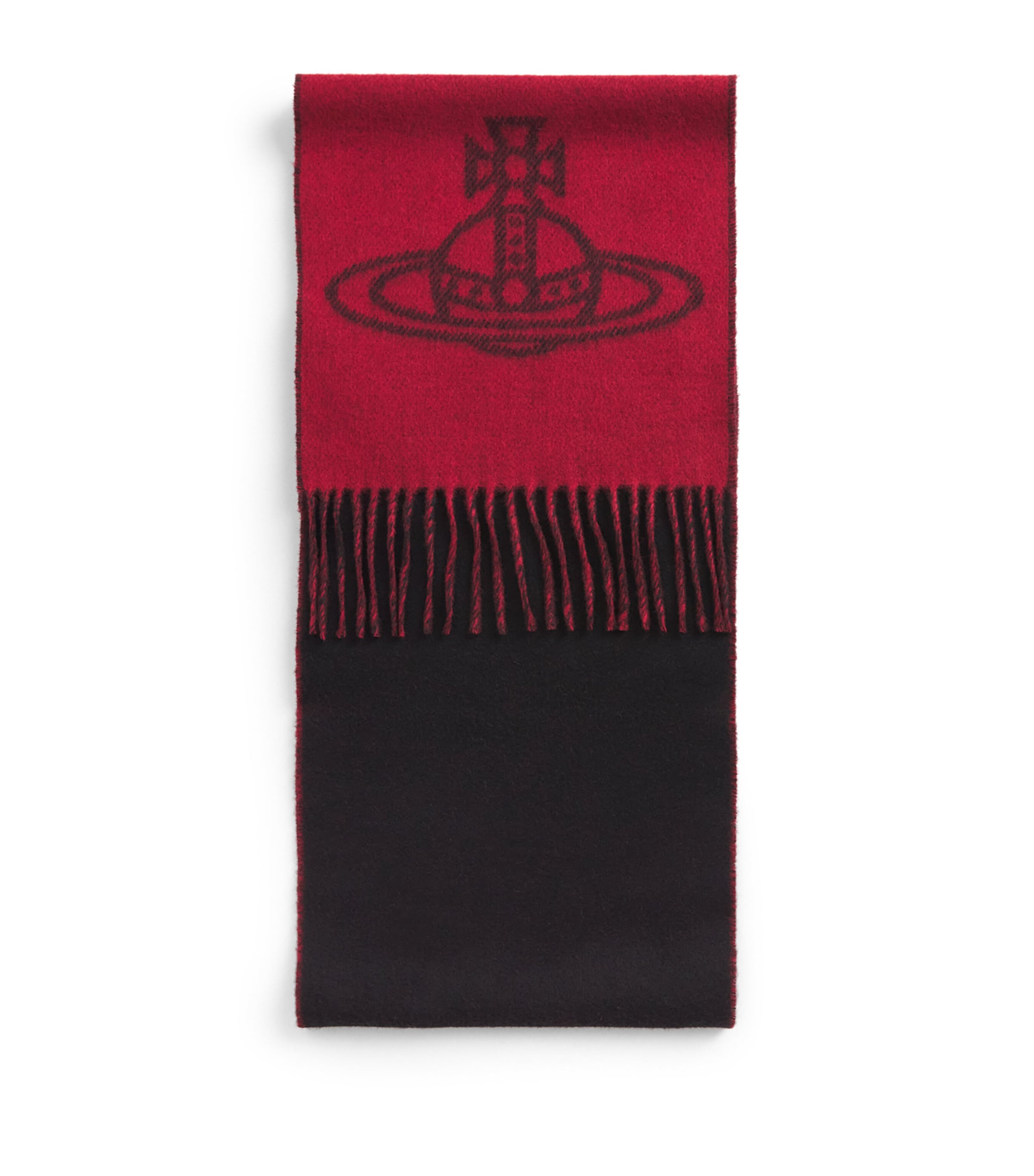 Vivienne Westwood Wool Orb Scarf Black Red Orb Image 1