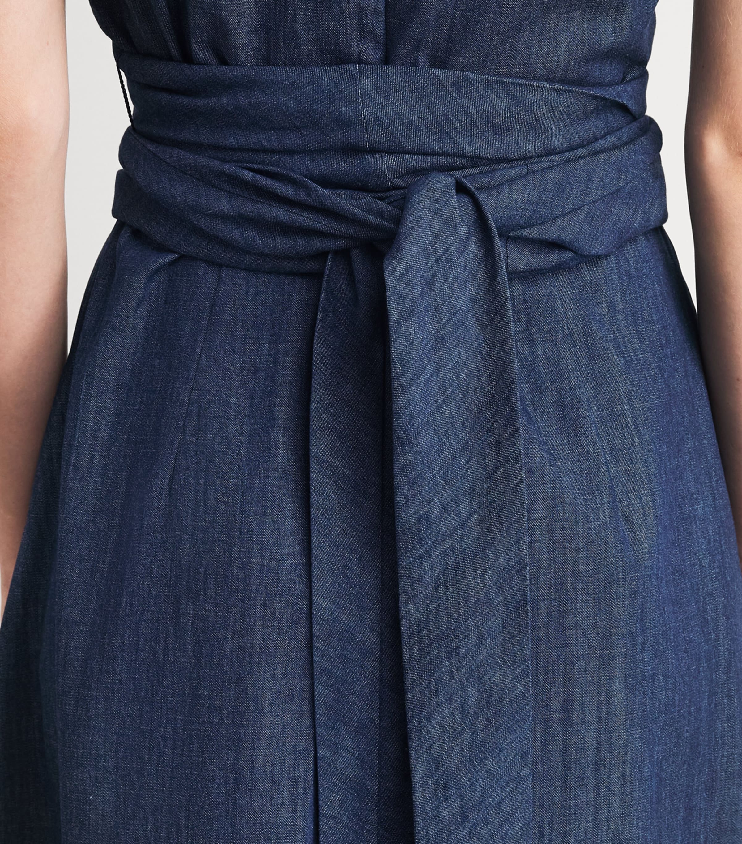 Altuzarra Womens Cotton Chambray Penny Midi Dress Titan Image 5