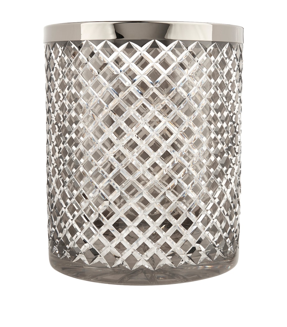Bevelled Crystal Bin BLUE Image 1