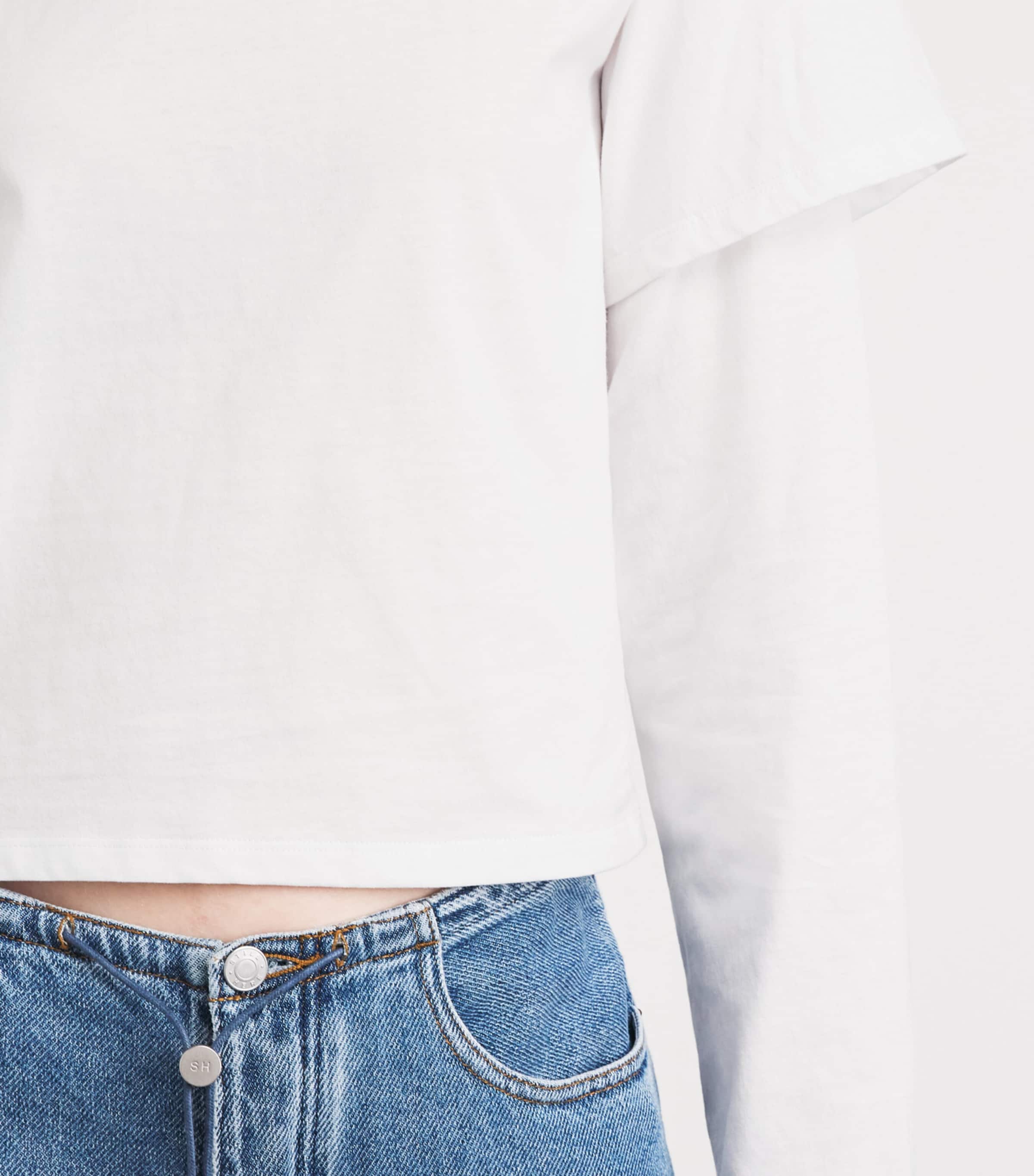 STILL HERE Womens Organic Cotton 2Tee T-Shirt Milk Image 3