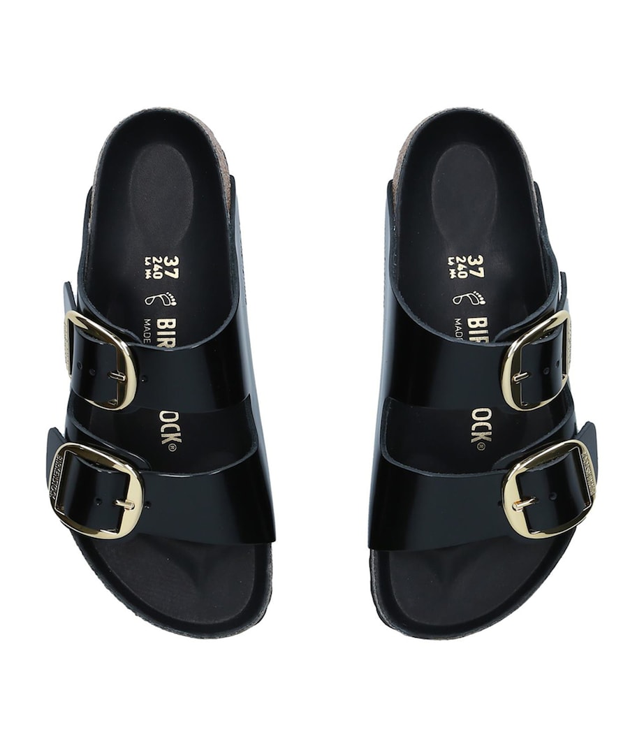 Leather Arizona Big Buckle Sandals BLACK Image 4