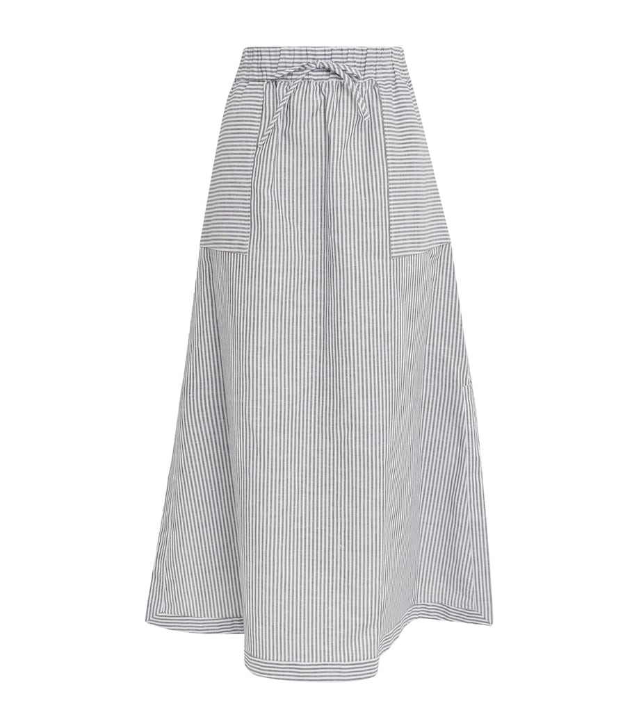 Striped Maxi Skirt 002 SKY BLUE Image 1