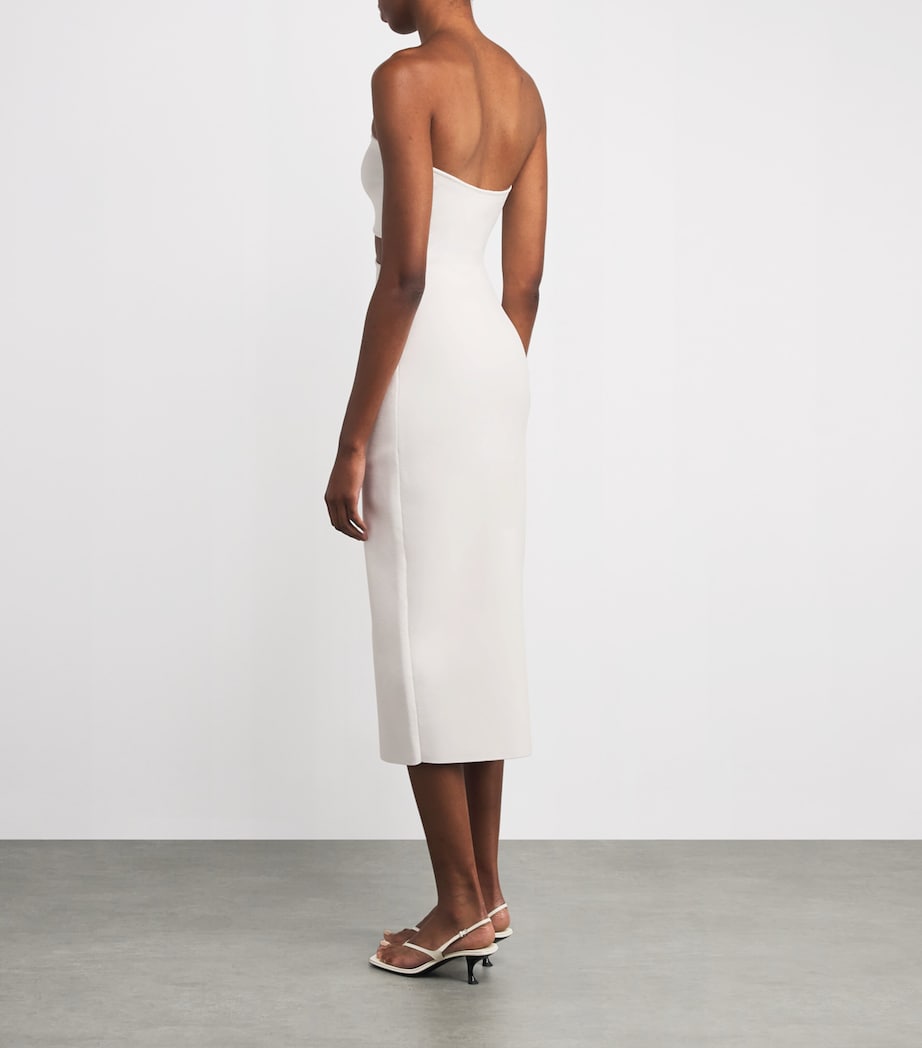 Knitted Brunelo Midi Dress OFF WHITE Image 3
