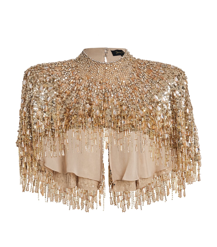 Beaded Chantelle Cape 2120 CSHMRE T G BDNG Image 1