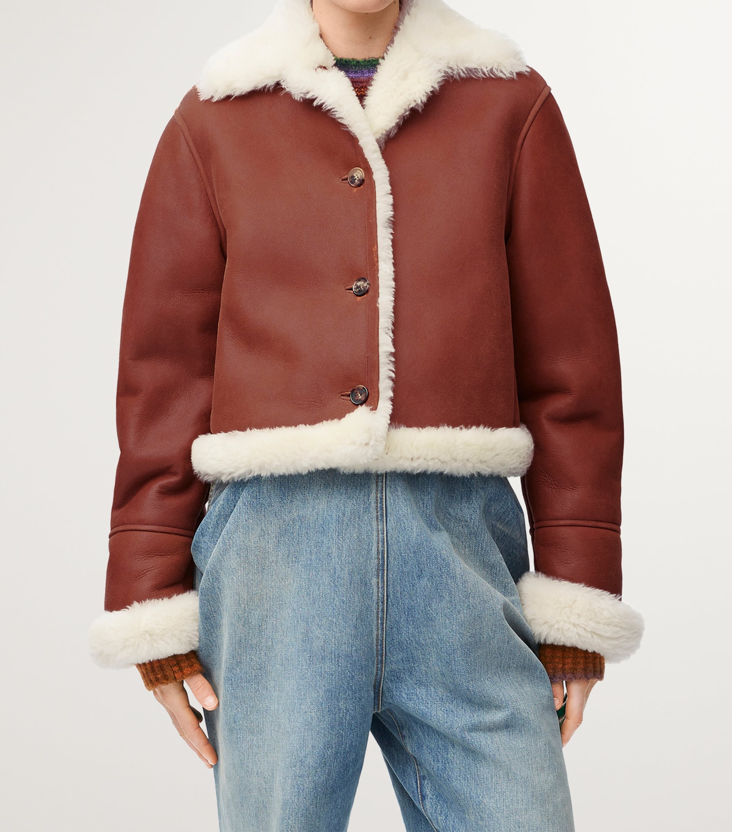 ムートン・ファーコート Loewe Shearling Hooded Jacket S LOEWE(ロエベ) ムートン・ファーコート(レディース) - 海外