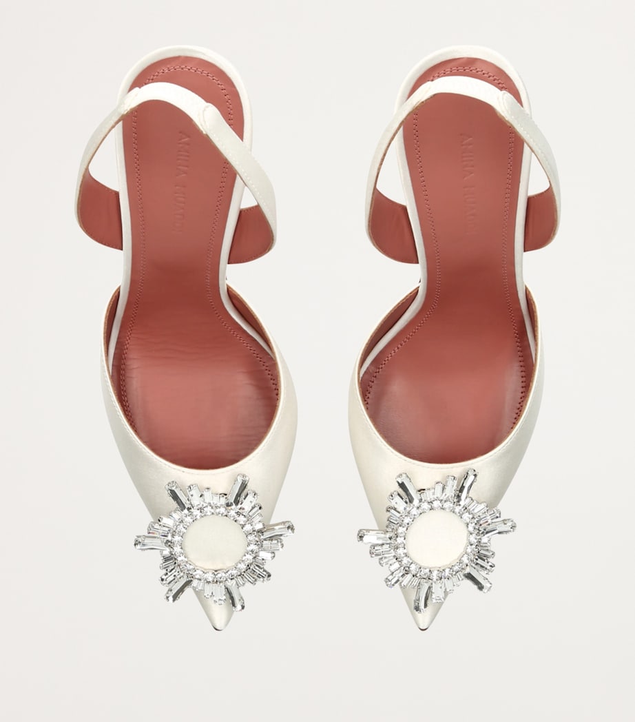 Satin Begum Slingback Pumps 95 WHITE Image 6