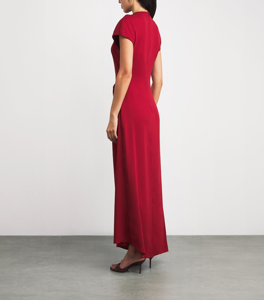 Crepe Zaya Maxi Dress POMEGRANATE Image 3