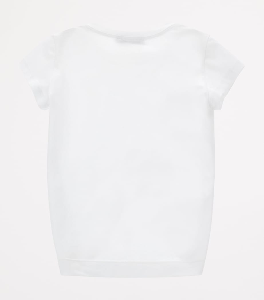 Heart Applique T-Shirt (4-12 Years) BIANCO + BLU Image 2