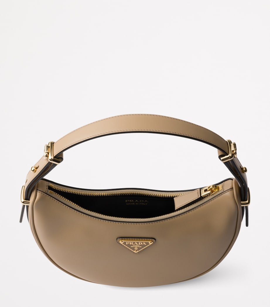 Small Leather Arqué Shoulder Bag F02YP Image 4