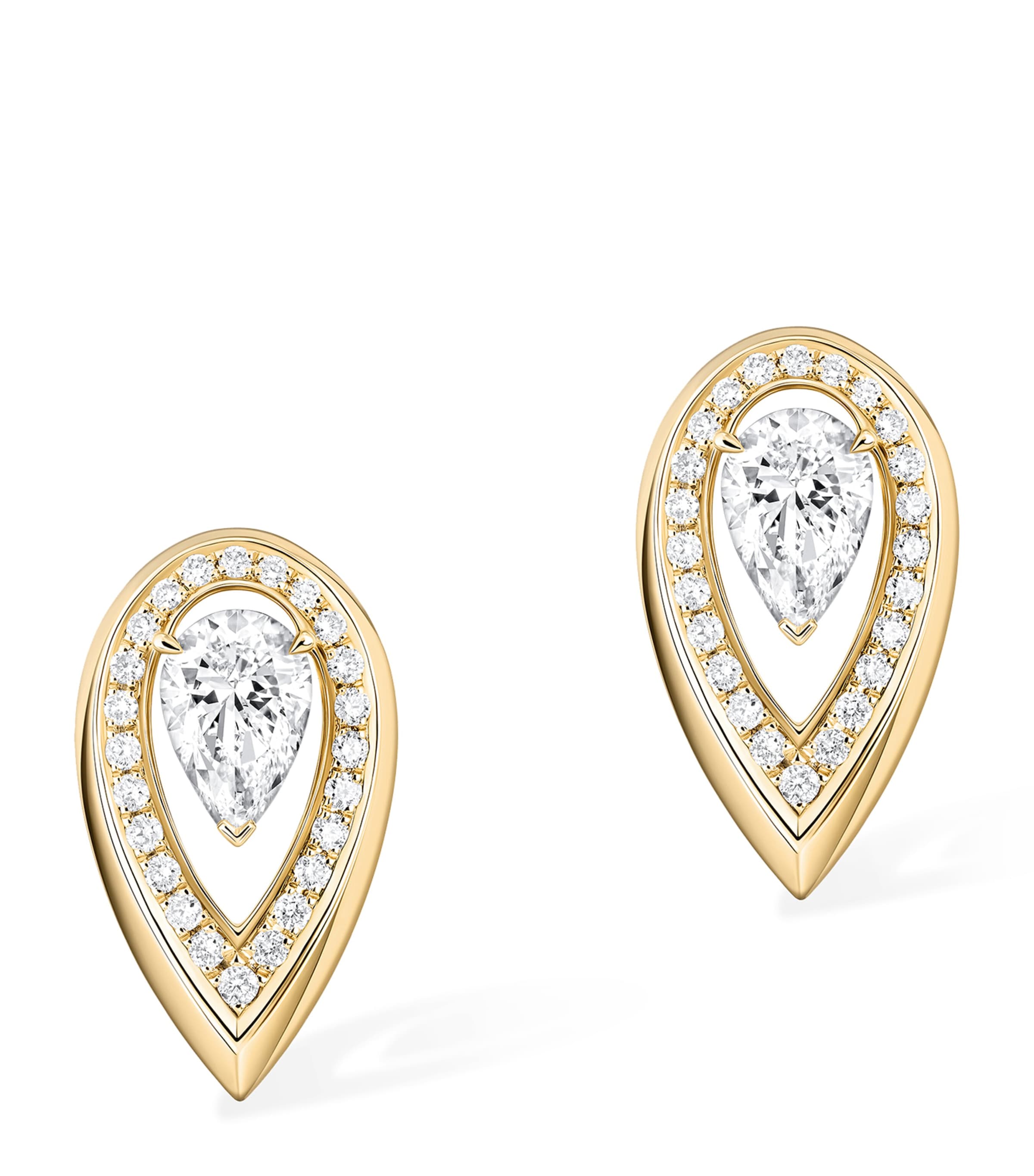 Messika Fiery Yellow Gold and Diamond Stud Earrings Yellow Gold Image 1