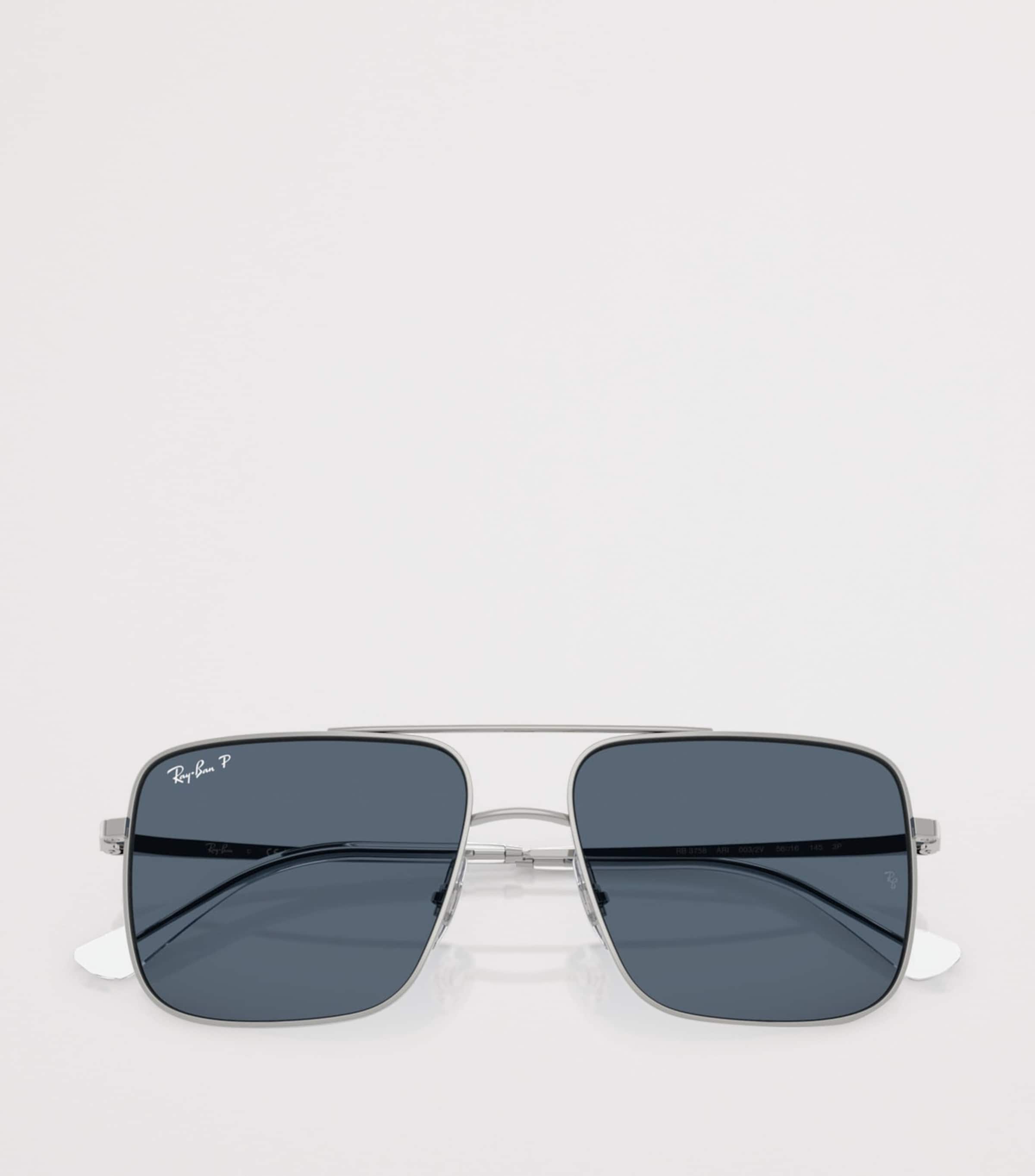 Ray-Ban RB3758 Ari Bio-Based Square Sunglasses Silver Image 5