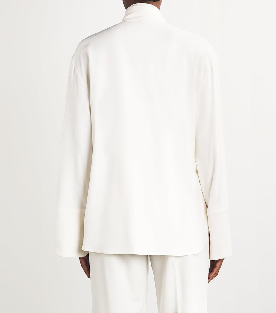 Pussybow Blouse 101 IVORY Image 4