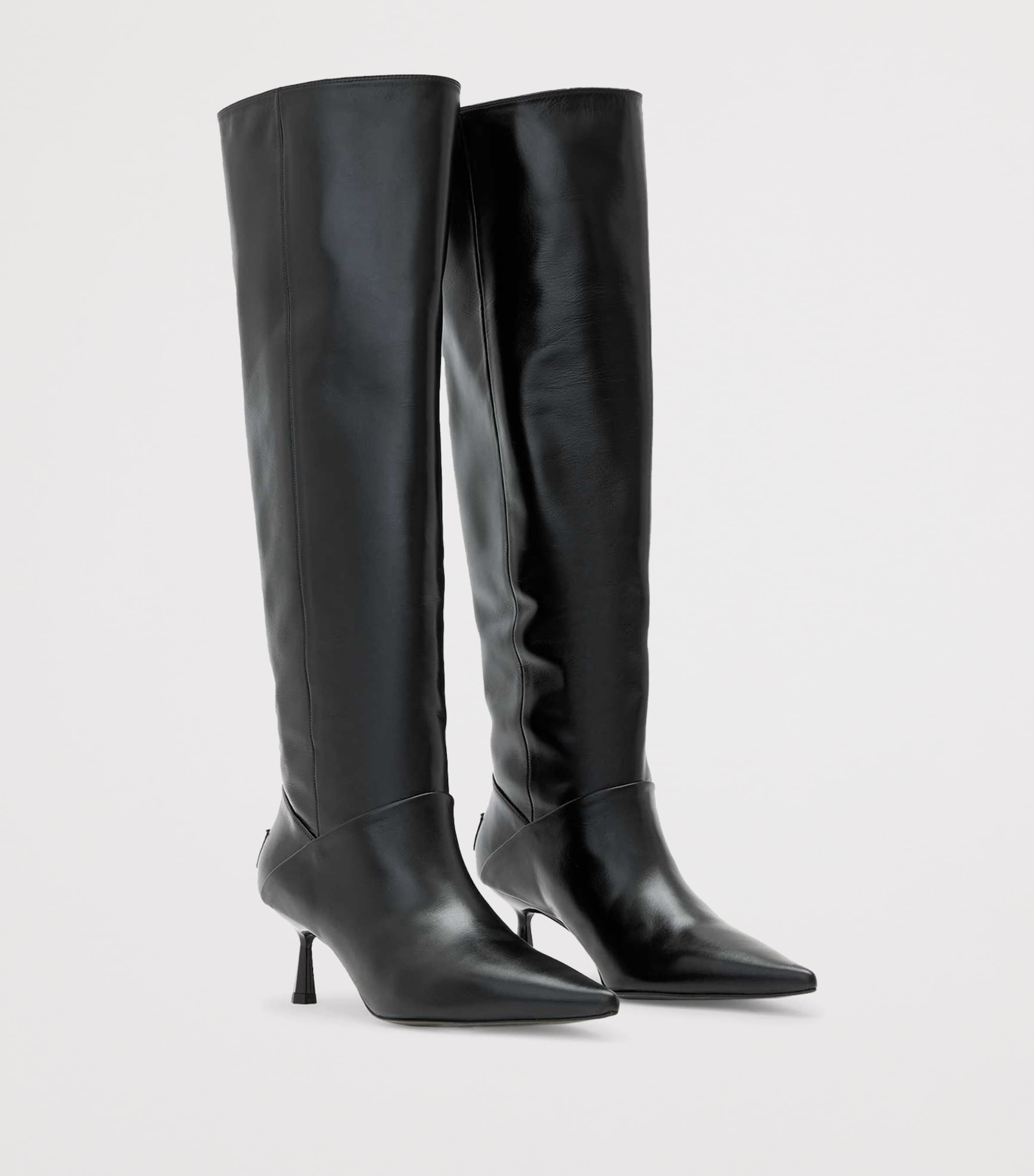 Leather Odyssey Knee-High Boots BLACK Image 4
