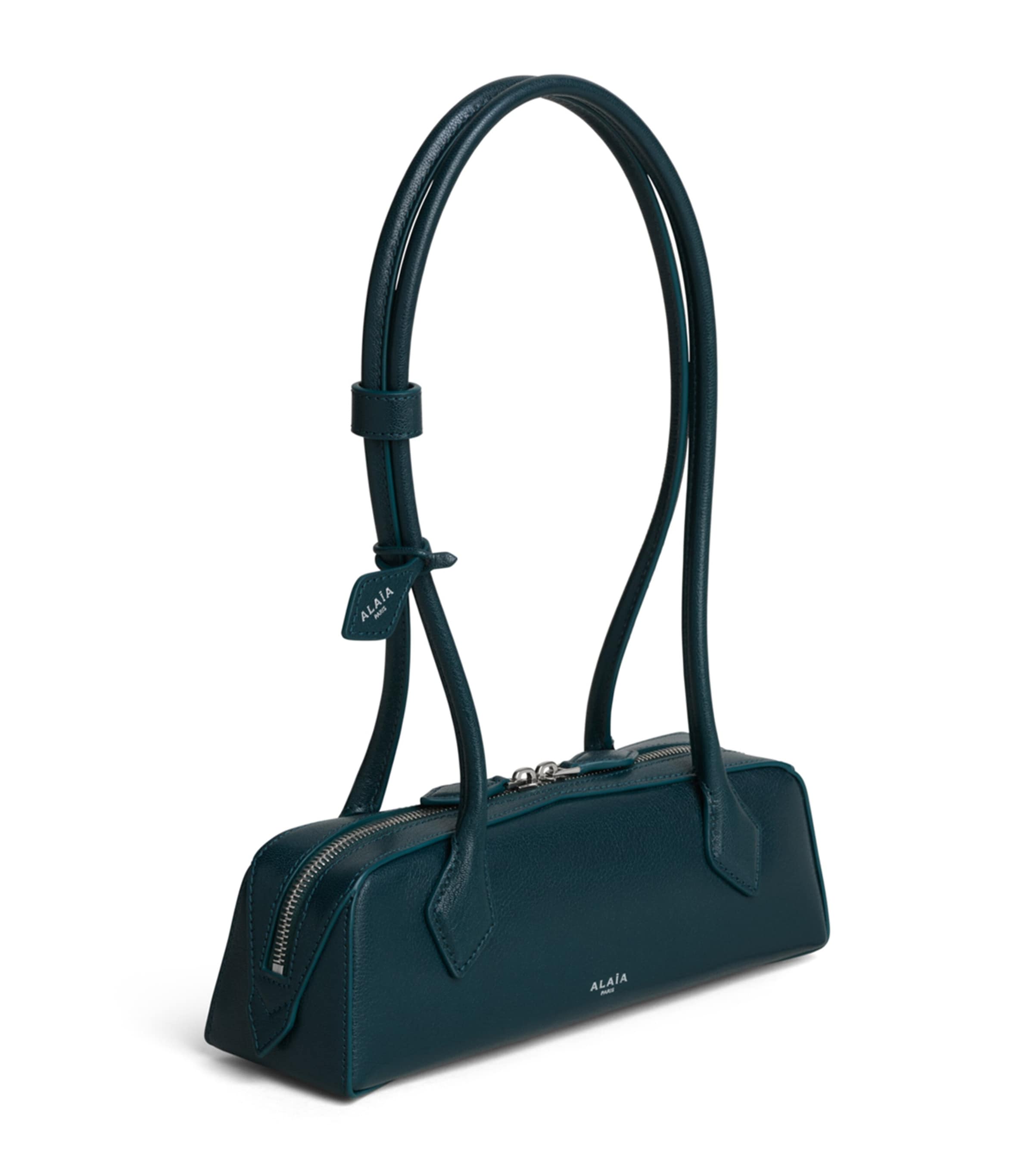 Alaïa Small Leather Le Teckel Shoulder Bag Bleu Paon Image 2