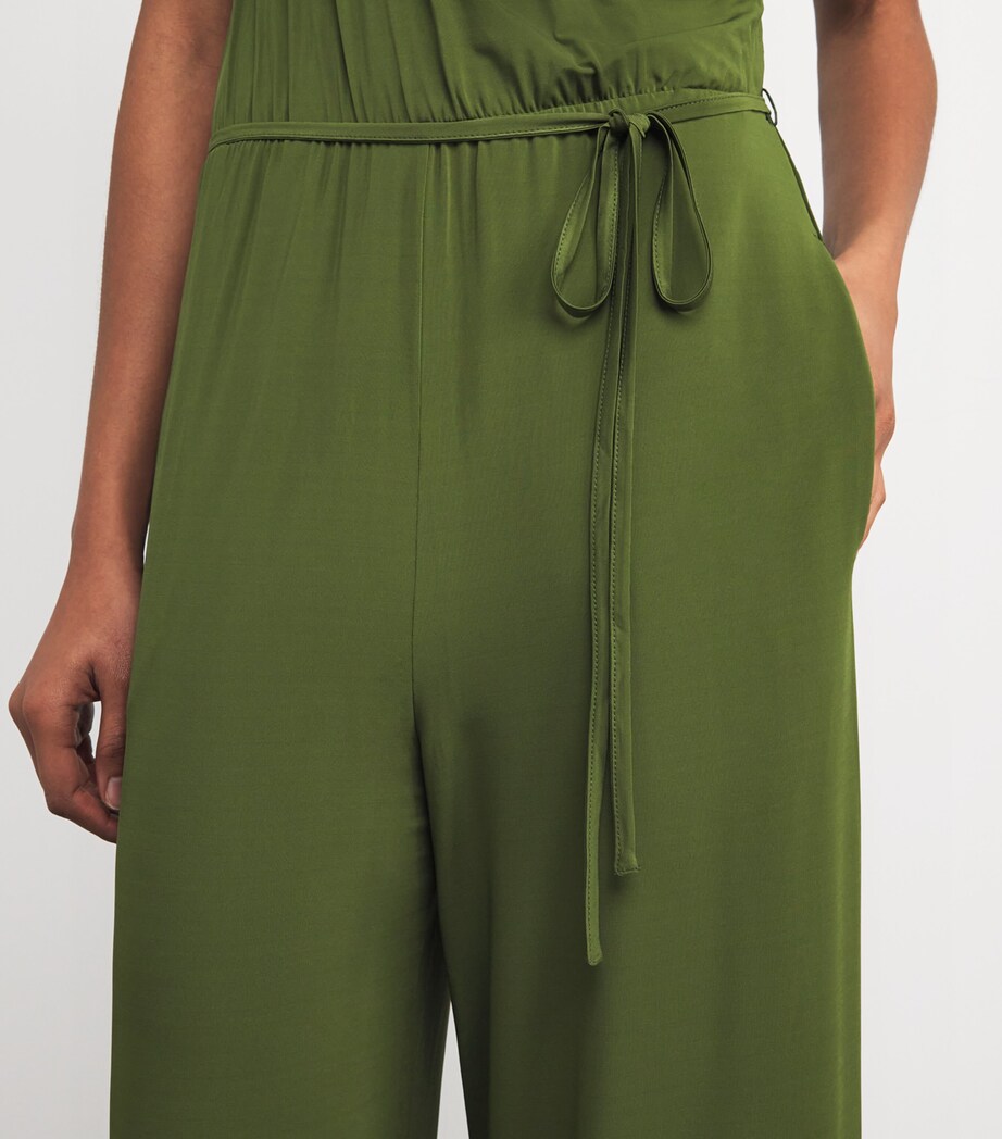 Stretch Jersey Jumpsuit DARK GREEN Image 3