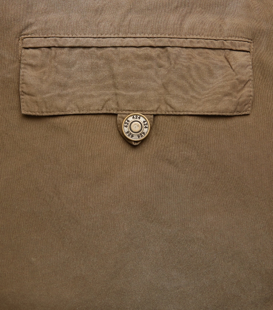 424 Mens Cotton Cargo Bermuda Shorts Olive Grn Image 6