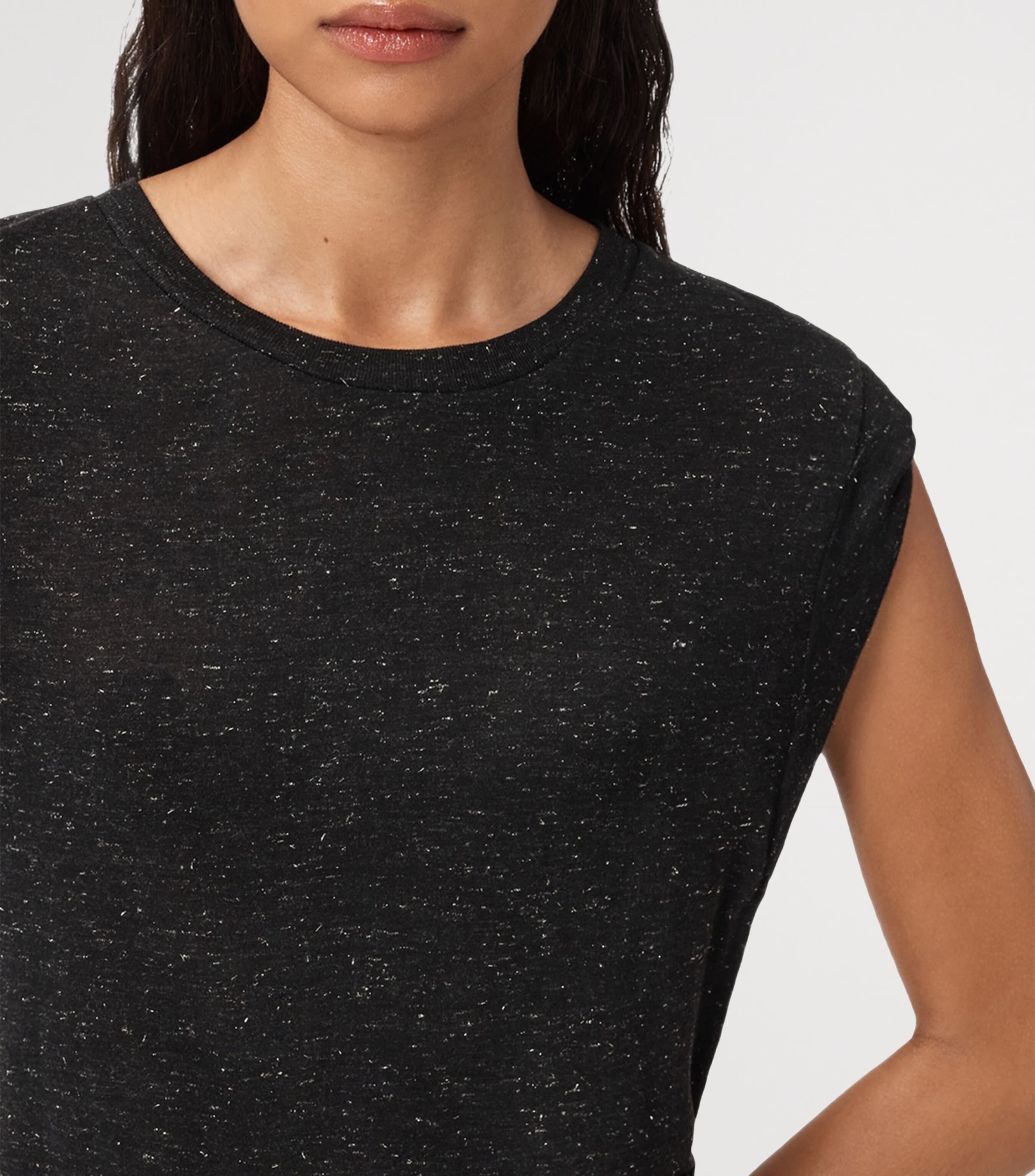 Glittered West Tank Top BLACK Image 6