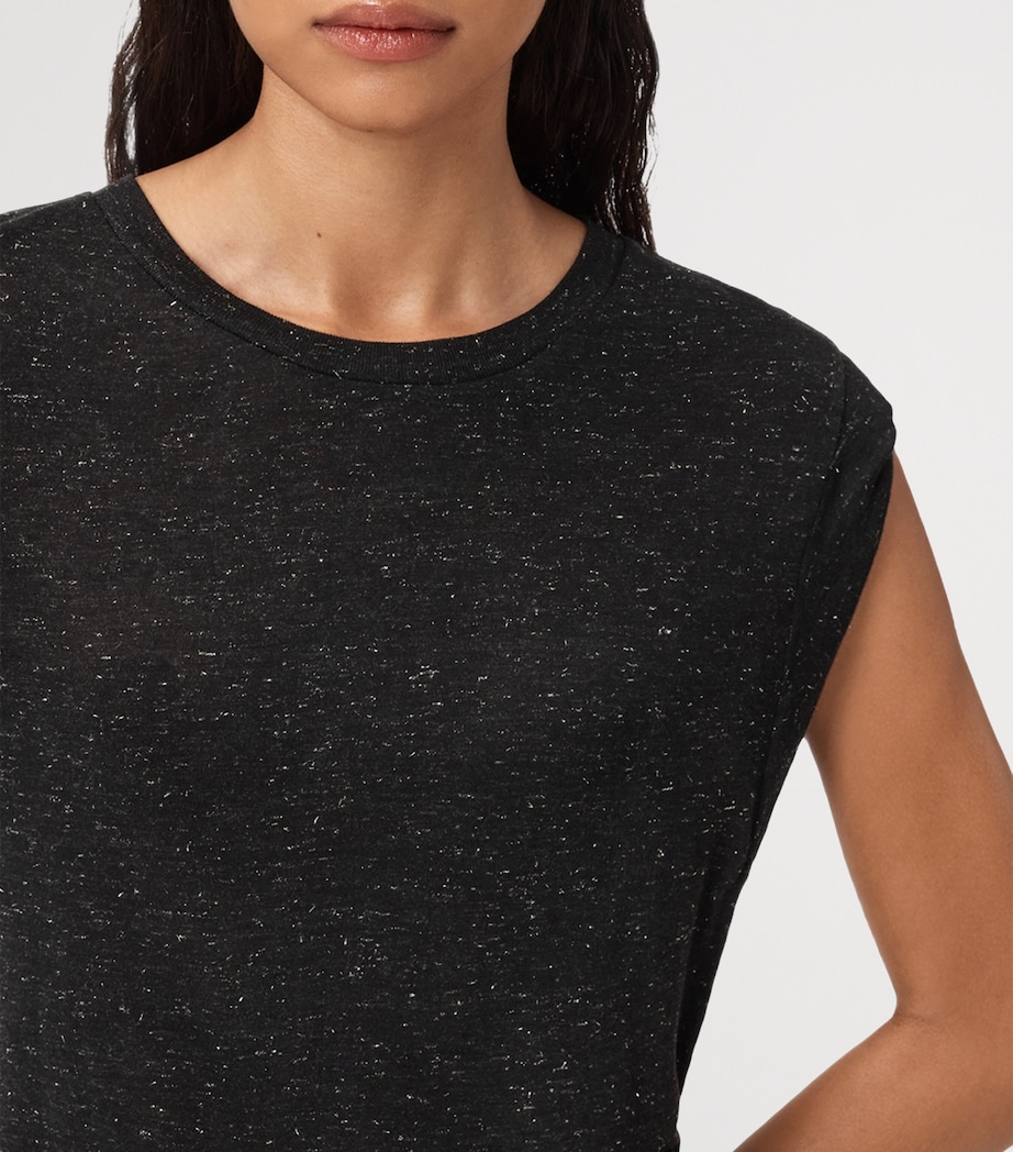 Glittered West Tank Top BLACK Image 6